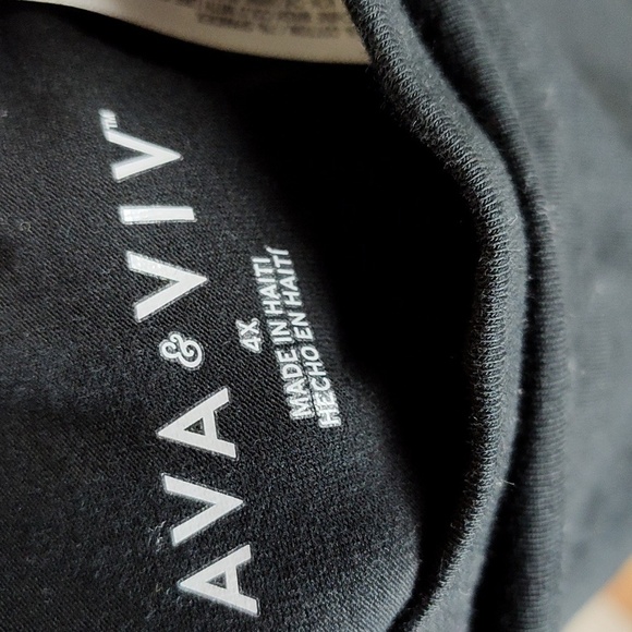 NWT Ava &Viv black leggings 4x - Picture 6 of 7